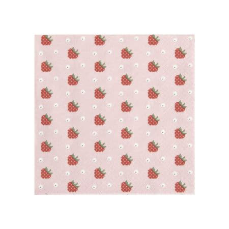 Pink Strawberry Party Napkins I Berry First Birthday Party Supplies I My Dream Party Shop UK