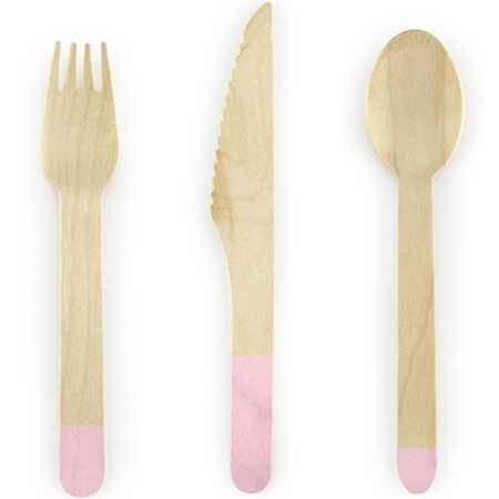 Pink Wooden Cutlery I Pink Party Decorations I My Dream Party Shop UK