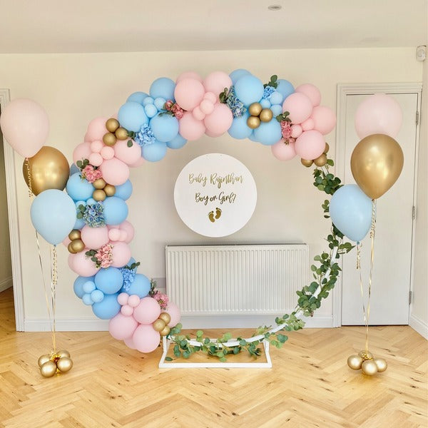 Pastel Pink and Blue Gender Reveal Balloon Arch I Baby Shower Balloons I My Dream Party Shop Ruislip