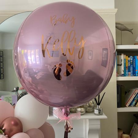 Pink and Rose Gold Baby Shower Orbz Balloon I My Dream Party Shop UK