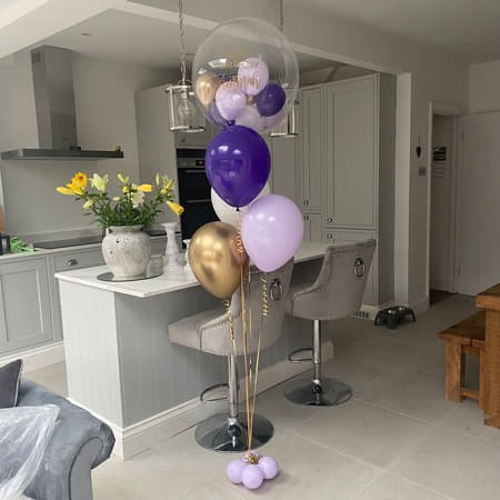 Personalised Bubble Balloon (Helium Inflated for Collection)