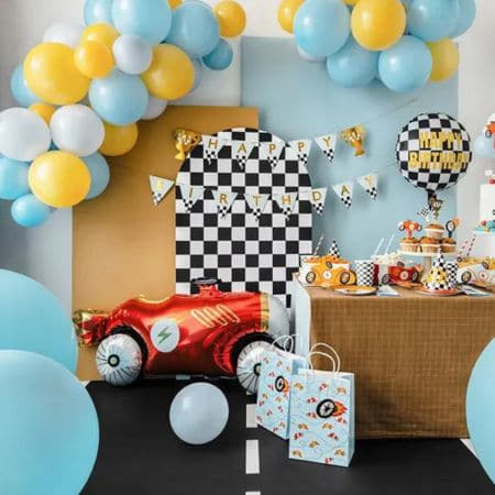 Champion Happy Birthday Garland I Speedy Car Party Supplies I My Dream Party Shop UK