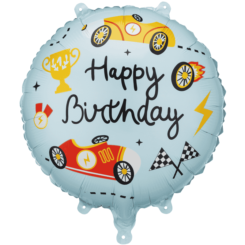 Boy Racer Happy Birthday Balloon (Un-inflated)