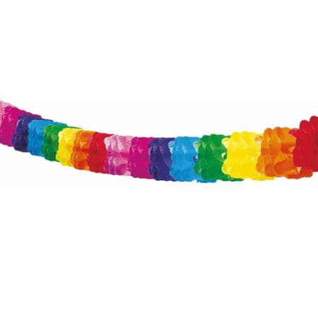 Paper Rainbow Four Leaf Clover Garland I Tissue Party Decorations I My Dream Party Shop UK