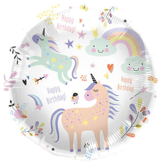 Unicorns and Rainbows Plates I Pastel Unicorn Party Supplies I My Dream Party Shop UK