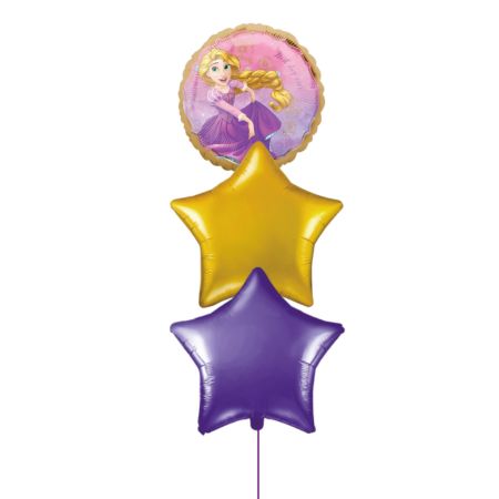 Rapunzel Purple and Gold Star Helium Bouquet I Balloons for Collection Ruislip I My Dream Party Shop