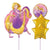 Rapunzel Supershape and Star Trio Helium Bouquets I Balloons for Collection Ruislip I My Dream Party Shop