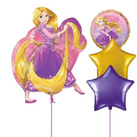 Rapunzel Supershape and Purple Trio Helium Bouquet I Balloons for Collection Ruislip I My Dream Party Shop