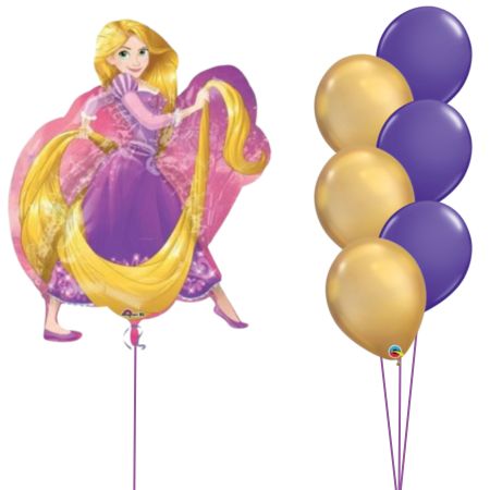 Rapunzel Supershape and 8 Latex Balloon Bouquet I Balloons for Collection Ruislip I My Dream Party Shop