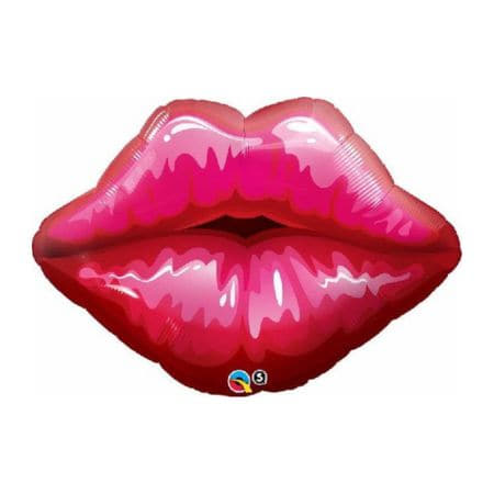Red Kissey Lips Supershape Balloon I Valentine's Day Decorations I My Dream Party Shop UK