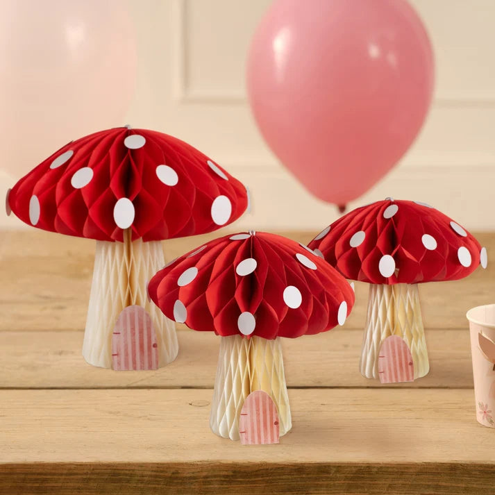 Honeycomb Fairy Toadstool Decorations I Fairy Party Decorations I My Dream Party Shop UK