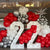 Red, White and Silver LED Number Balloon Arch I Balloon Installations Ruislip I My Dream Party Shop 