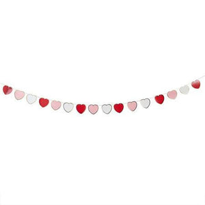 Red and Pink Heart Garland I Valentine's Day Decorations I My Dream Party Shop UK