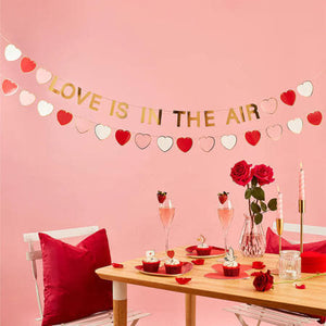 Red and Pink Heart Garland I Galentine's Day Decorations I My Dream Party Shop UK