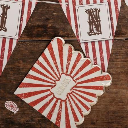 Retro Stripey Circus Napkins I Circus Party Supplies I My Dream Party Shop UK