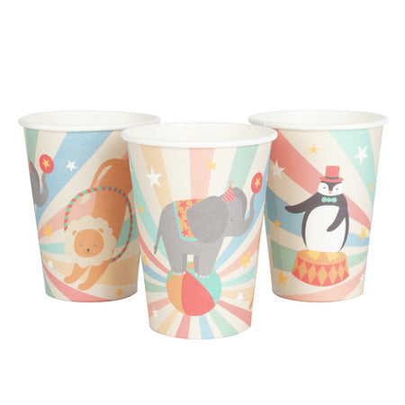 Pastel Circus Animals Party Cups I Pastel Circus Party Tableware I My Dream Party Shop UK