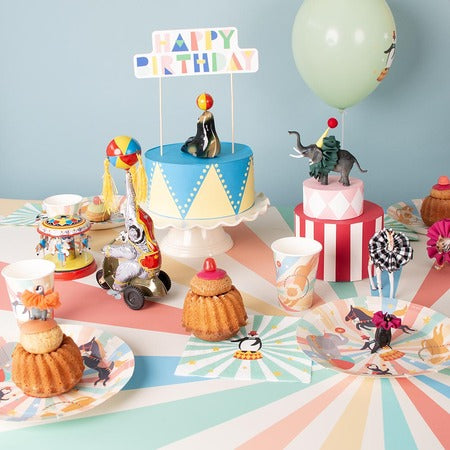 Pastel Circus Animals Plates I Pastel Circus Party Supplies I My Dream Party Shop UK