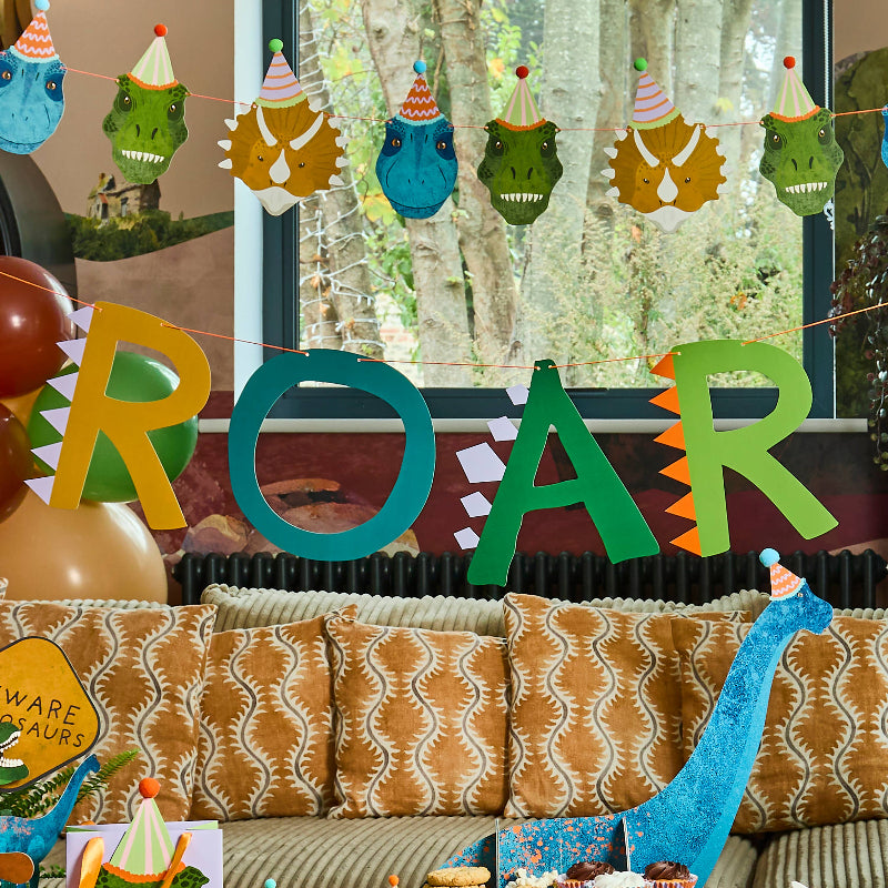 Roar Dinosaur Party Garland I Dinosaur Party Decorations I My Dream Party Shop UK