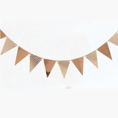 Rose Gold and White Party Bunting I Rose Gold Party Decorations I My Dream Party Shop UK