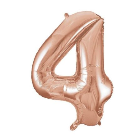 Giant Rose Gold Foil Number Four Balloon I My Dream Party Shop UK