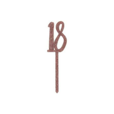 Rose Gold Sparkly Acrylic 18 Cake Topper I 18th Birthday Party Decorations I My Dream Party Shop UK