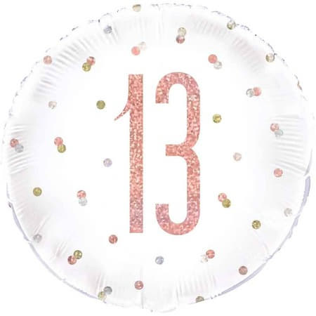 Rose Gold Glitz Age 13 Balloon I 13th Birthday Party Decorations I My Dream Party Shop UK