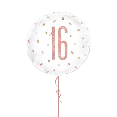 16 Rose Gold Helium Balloon I 16th Helium Balloons for Collection Ruislip I My Dream Party Shop