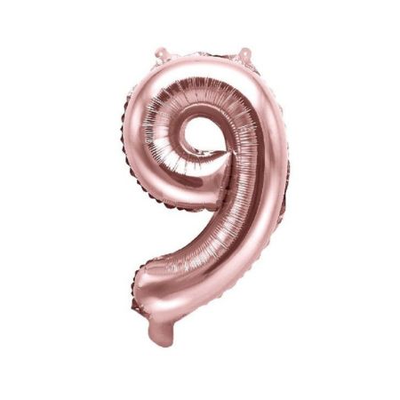 Small Rose Gold Number 9 Balloon 14 inches I Rose Gold Foil Numbers Balloons I UK