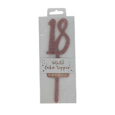 Rose Gold Glitter 18th Birthday Cake Topper I 18th Birthday Party Decorations I My Dream Party Shop 