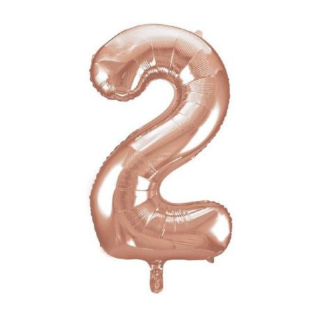 Giant Rose Gold Foil Number Two Balloon I My Dream Party Shop UK