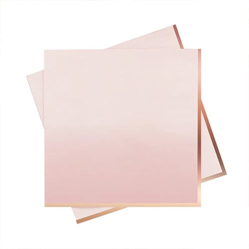 Pink and Rose Gold Ombre Napkins I Rose Gold Party Supplies I My Dream Party Shop UK