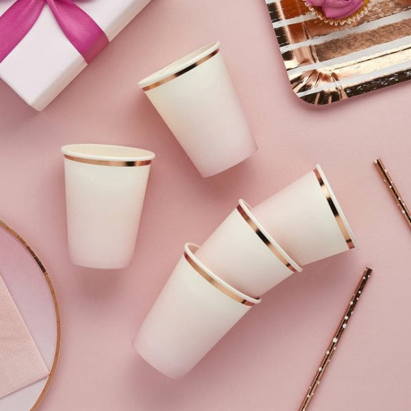 Rose Gold and Pink Ombre Cups I Rose Gold Party Decorations I My Dream Party Shop UK
