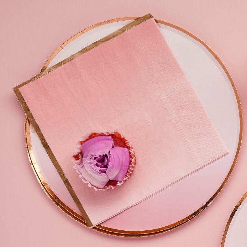 Rose Gold and Pastel Pink Ombre Napkins I Rose Gold Party Supplies I My Dream Party Shop UK