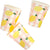 Sicilian Lemon and Pink Gingham Party Cups I Lemon Party Supplies I My Dream Party Shop UK