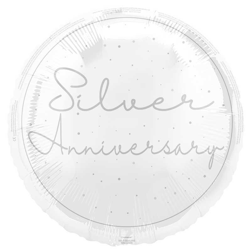 Silver Anniversary Foil Balloon I Silver Wedding Anniversary Decorations I My Dream Party Shop UK