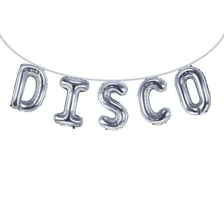 Silver DISCO Balloon Bunting I Disco Party Decorations I My Dream Party Shop UK