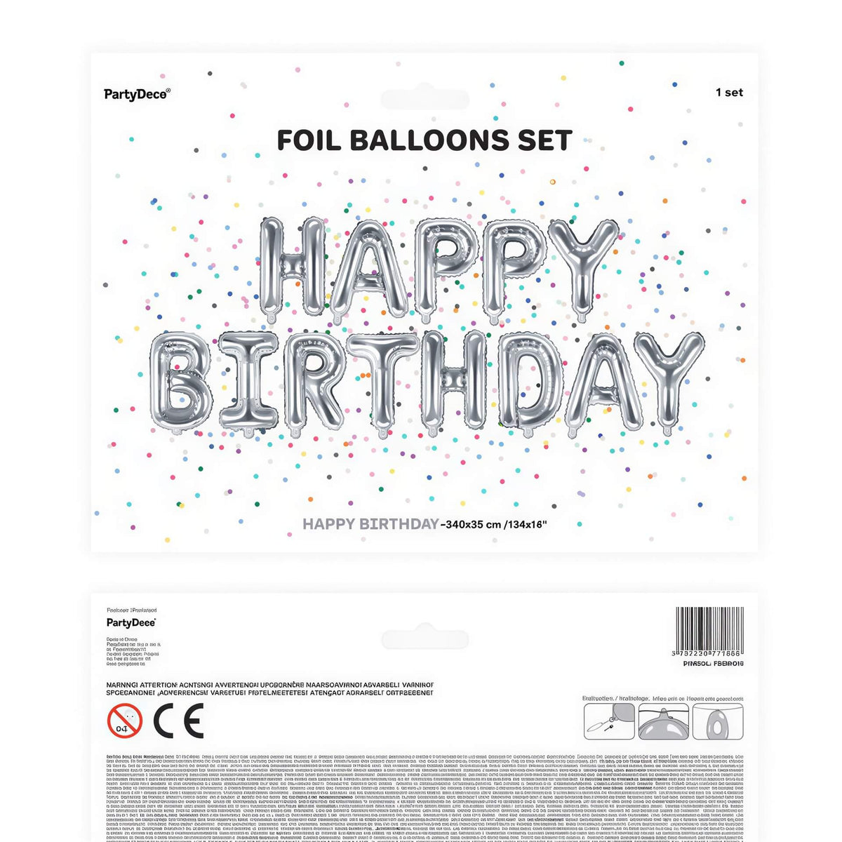 Silver Happy Birthday Balloon Kit I Silver Party Balloons I My Dream Party Shop UK