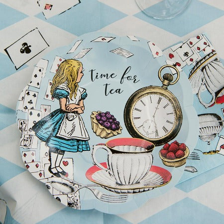 Small Alice Blue Party Plates I Alice Party Supplies I My Dream Party Shop UK