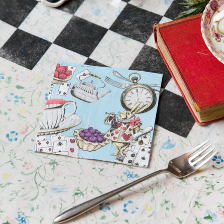 Blue Alice Party Cocktail Napkins I Alice in Wonderland Party Supplies I My Dream Party Shop UK