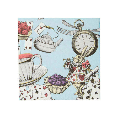 Small Blue Truly Alice Napkins I Alice in Wonderland Party Supplies I My Dream Party Shop UK