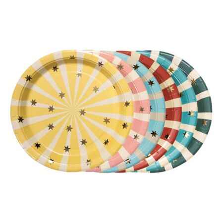 Stripey Retro Circus Party Plates I Circus Party Decorations I My Dream Party Shop UK