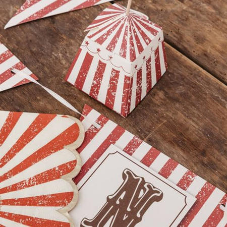 Stripey Circus Tent Party Boxes I Circus Party Supplies I My Dream Party Shop UK