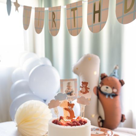 Teddy Bear 1st Birthday Candle I 1st Birthday Party Supplies I My Dream Party Shop UK