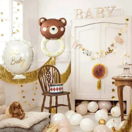 Teddy Bear Rattle Shaped Balloon I New Baby Balloons I My Dream Party Shop UK