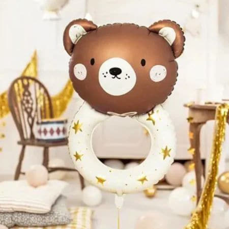 Teddy Bear Rattle Balloon I Baby Shower Supplies I My Dream Party Shop UK