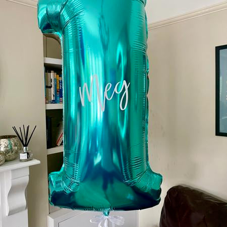 Personalised Tiffany Number Balloon I Helium Number Balloons Ruislip I My Dream Party Shop