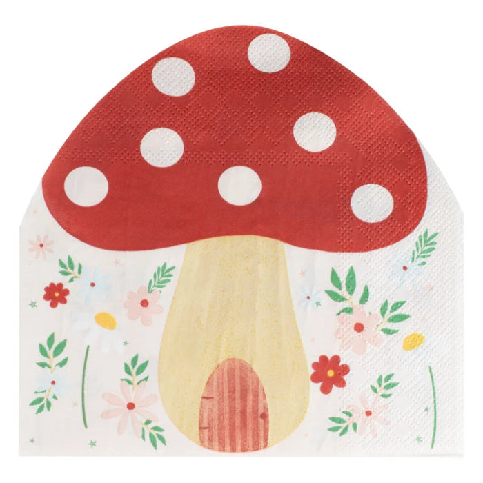 Toadstool Party Napkins with Flowers I Fairy Party Decorations I My Dream Party Shop UK