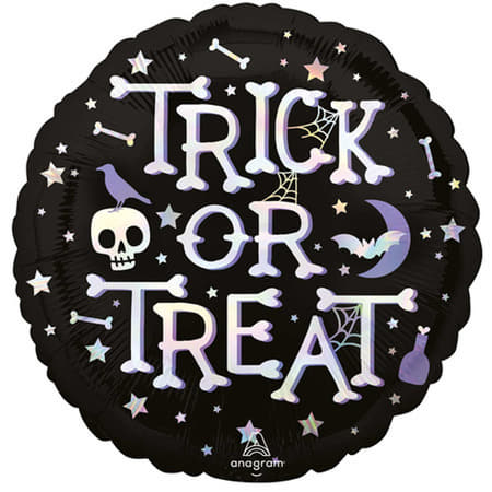 Trick or Treat Iridescent Balloon I Halloween Party Balloons I My Dream Party Shop UK