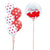 5 Heart Helium Bouquet and Personalised Bubble Balloon I Valentine's Day Balloons Ruislip