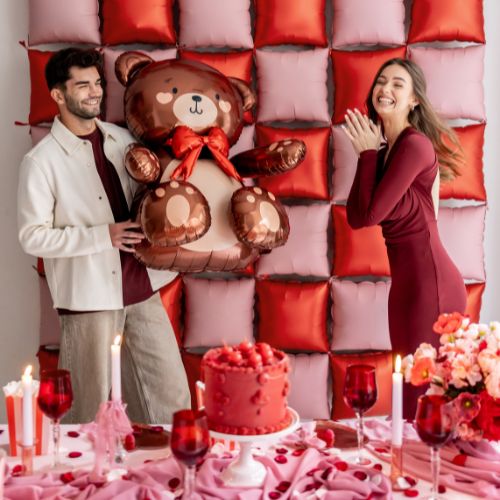 Giant Brown Sitting Bear Balloon I Valentine's Day Balloon Gifts I My Dream Party Shop UK